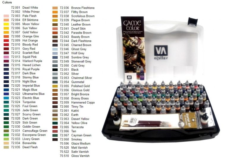 🥇Set de pinturas Vallejo Análisis actualizado 【 01/05/2020