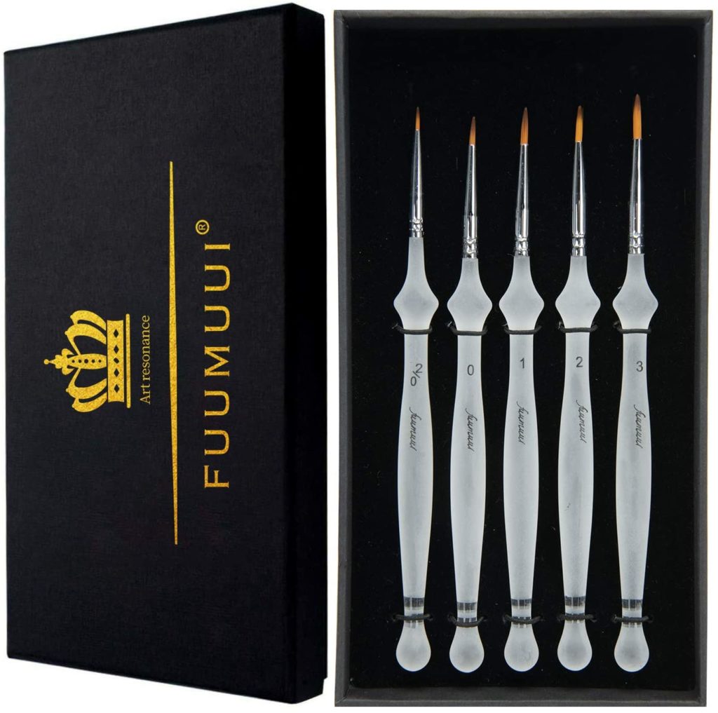 Mini Pincel para Acr/ílico Acuarela Aceite Cara U/ñas Escala Modelo Pintura Arte Fino Detalle 10 Unids Pinceles Miniatura con Manijas Triangulares Pinceles de detalle
