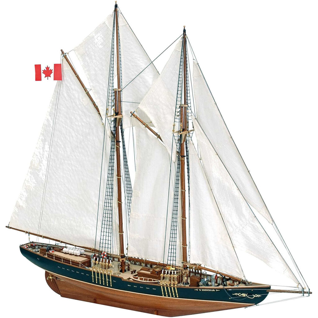 maqueta de madera artesanía latina goleta de pesca canadiense bluenose II